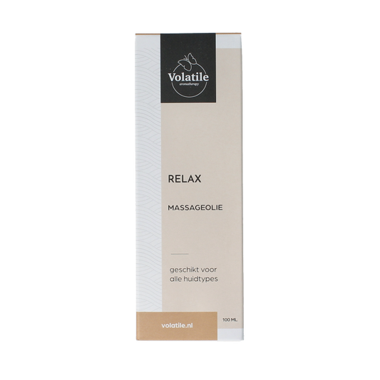 Volatile Massageolie relax glas met pomp 100 Milliliter
