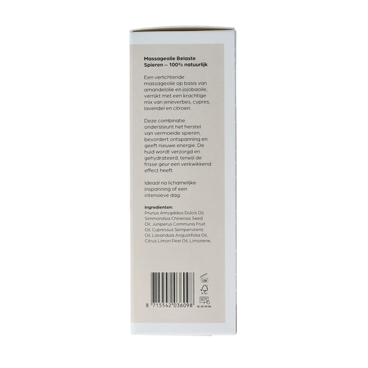 Volatile Massageolie belaste spieren glas met pomp 100.00 Milliliter