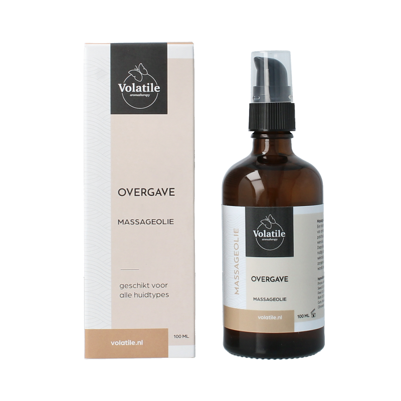 Volatile Massageolie overgave glas met pomp 100 Milliliter