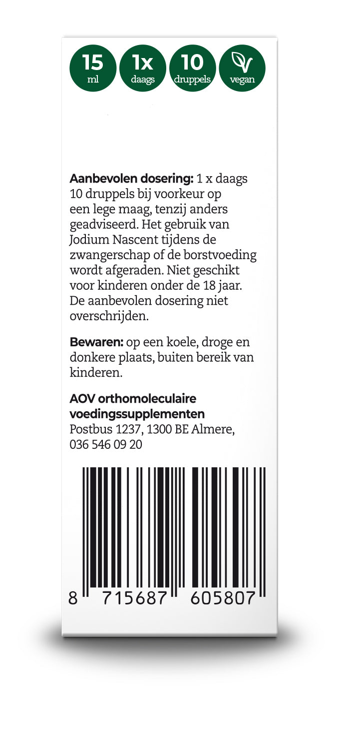 AOV 580 Jodium nascent 150mcg 15 Milliliter