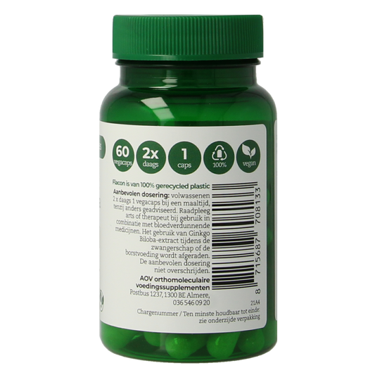 AOV 813 Ginkgo biloba extract 60.00 Vegetarische capsules