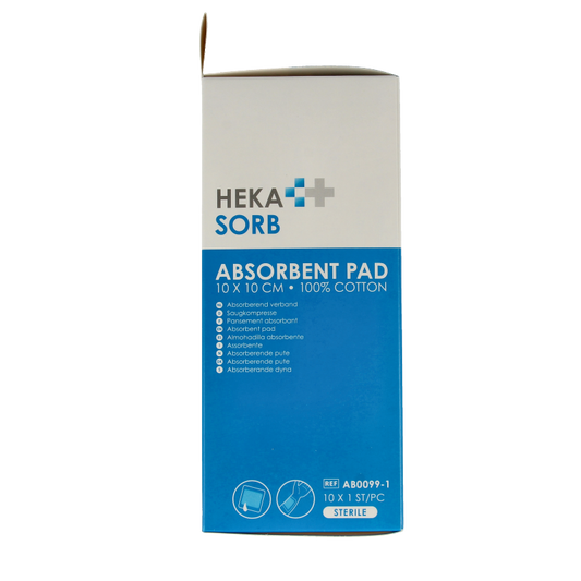 Heka Absorberend verband steriel 10 x 10cm 10 Stuks