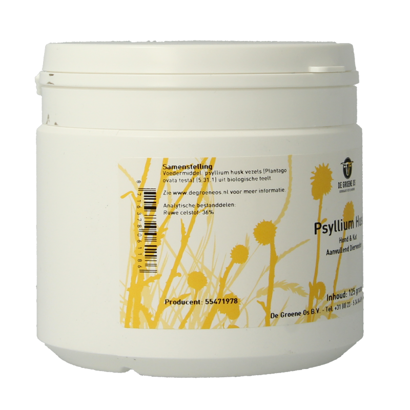 Groene Os Psyllium husk hond kat 125 Gram