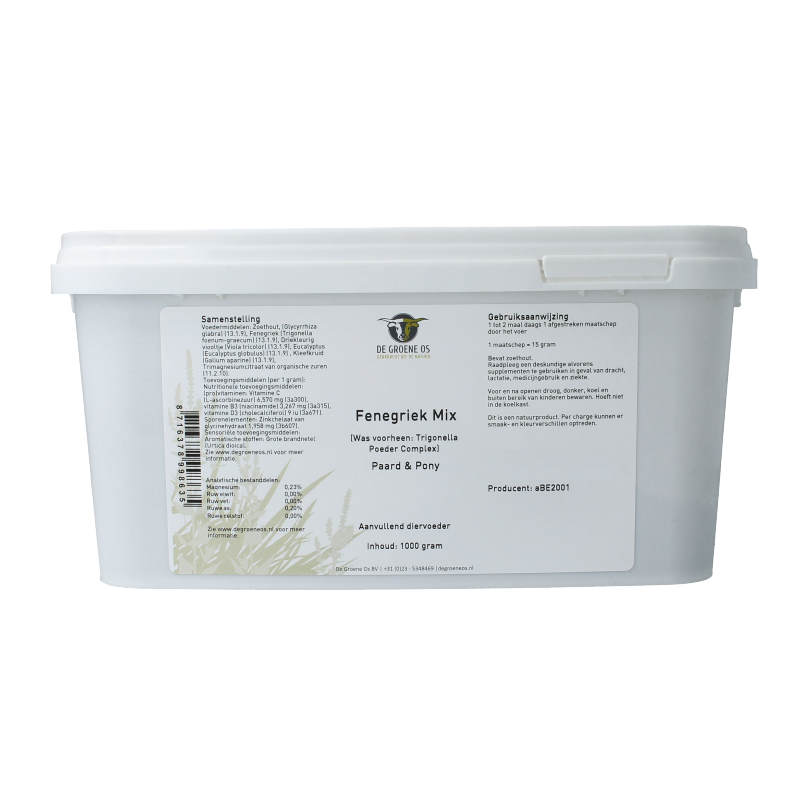 Groene Os Fenegriek mix paard/pony 1 Kilogram