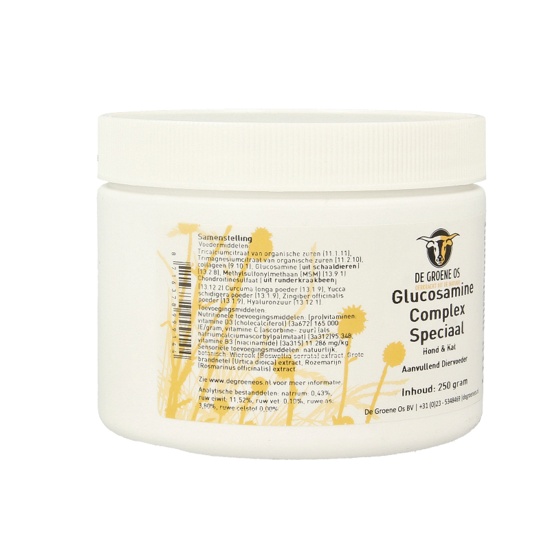 Groene Os Glucosamine complex speciaal hond/kat 250 Gram
