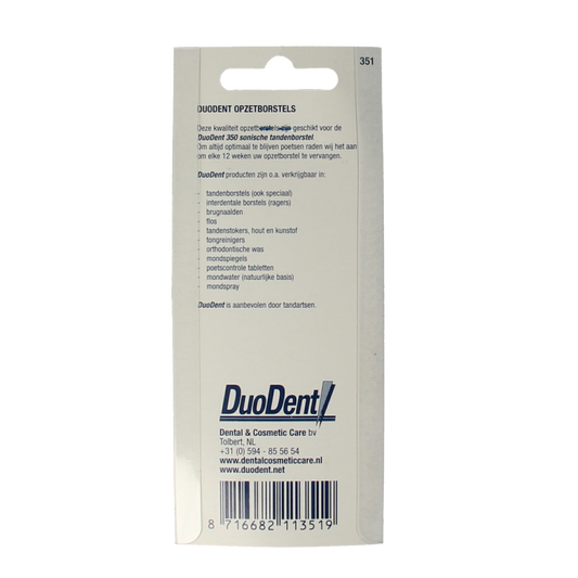 Duodent Replacement opzetborstels 350 sonisch 3.00 Stuks