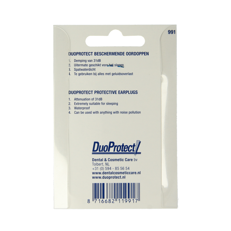 Duoprotect Oordoppen beschermend 1 Paar