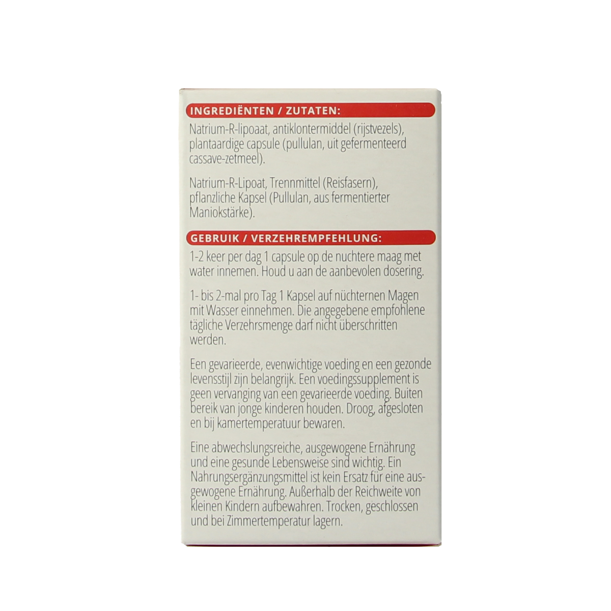 Vitals R-alfaliponzuur 100.00 Capsules