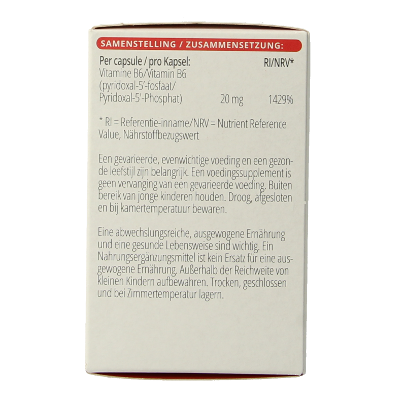 Vitals Vitamine B6 20 mg 100 Capsules