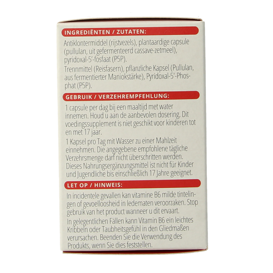 Vitals Vitamine B6 20 mg 100.00 Capsules