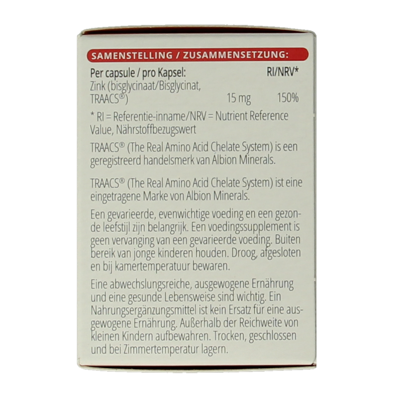 Vitals Zink 15mg 100 Capsules