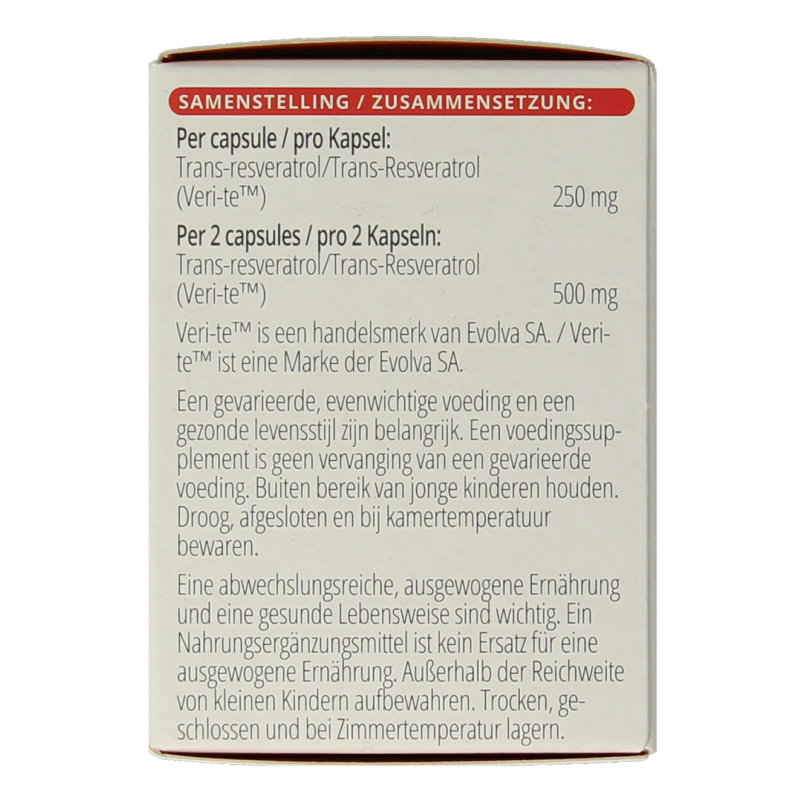 Vitals Resveratrol-VT 60 Capsules