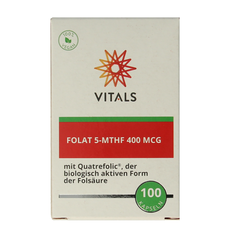 Vitals Folaat 5-MTHF 400 mcg 100 Capsules