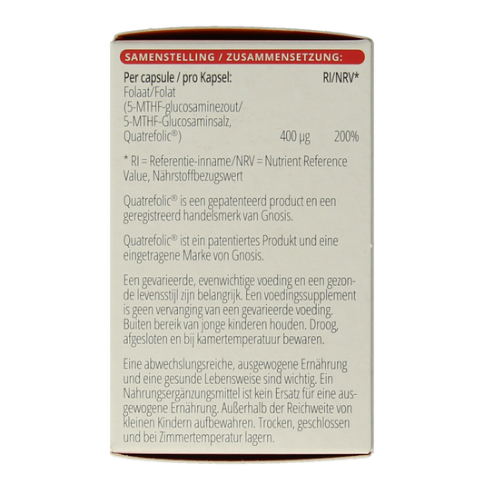 Vitals Folaat 5-MTHF 400 mcg 100.00 Capsules