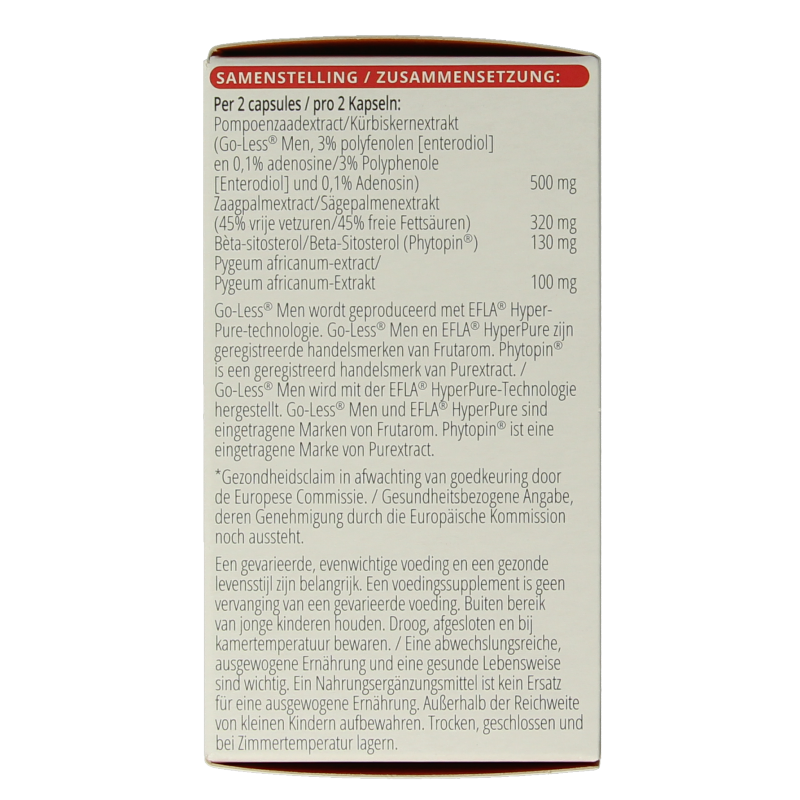 Vitals Mannenformule pro prostaat 60 Capsules