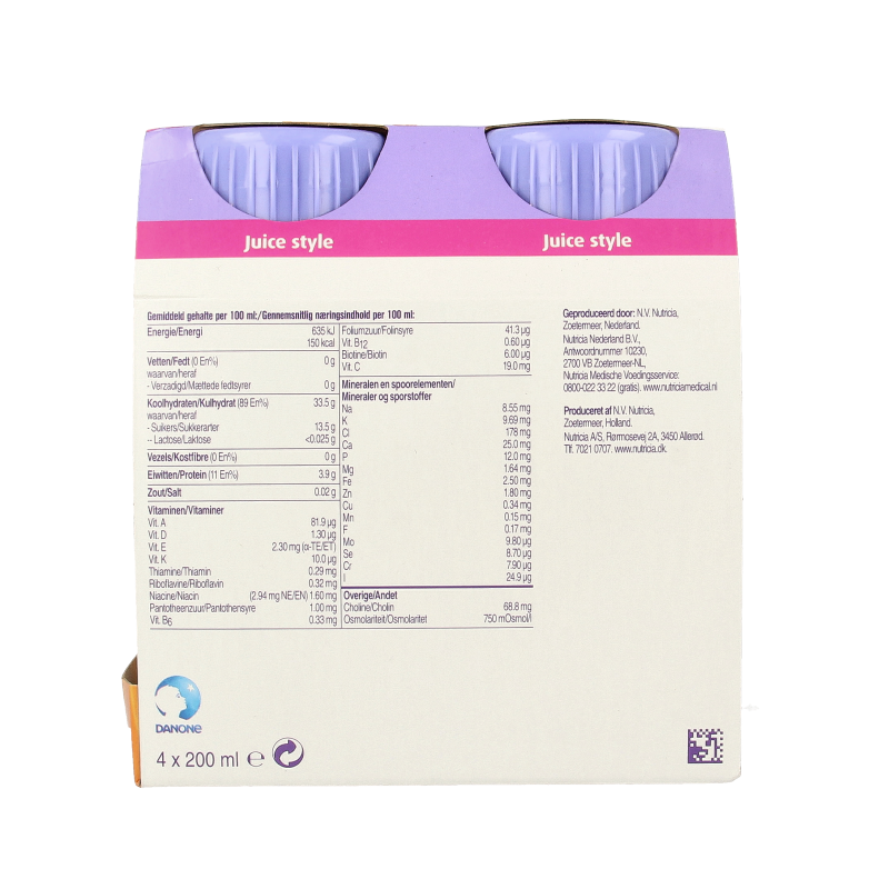 Nutridrink Juice style sinaas 800 Milliliter