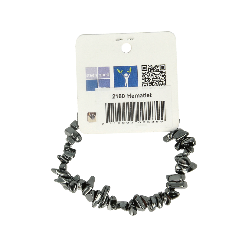 Steengoed Splitarmband hematiet 1 Stuks