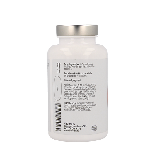 VitOrtho Magnesium bisglycinaat 100 mg en taurine 200 mg 100 Tabletten