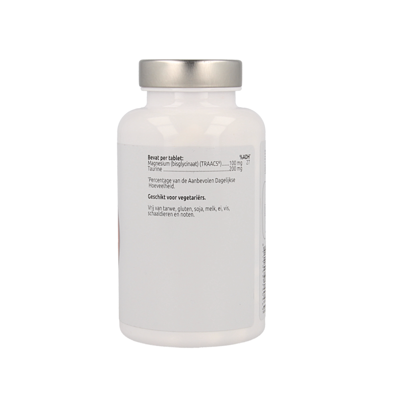 VitOrtho Magnesium bisglycinaat 100 mg en taurine 200 mg 100 Tabletten