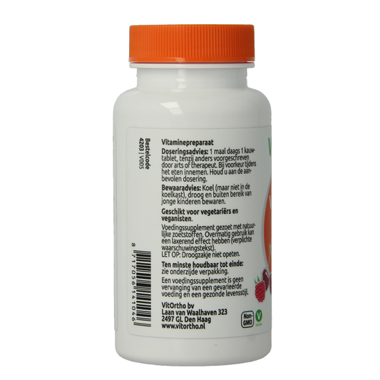 VitOrtho Vitamine C 250mg met 25mg bioflavonoiden 60 Kauwtabletten