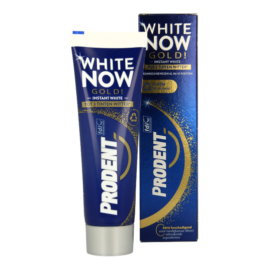 Prodent Tandpasta white now gold 75 Milliliter