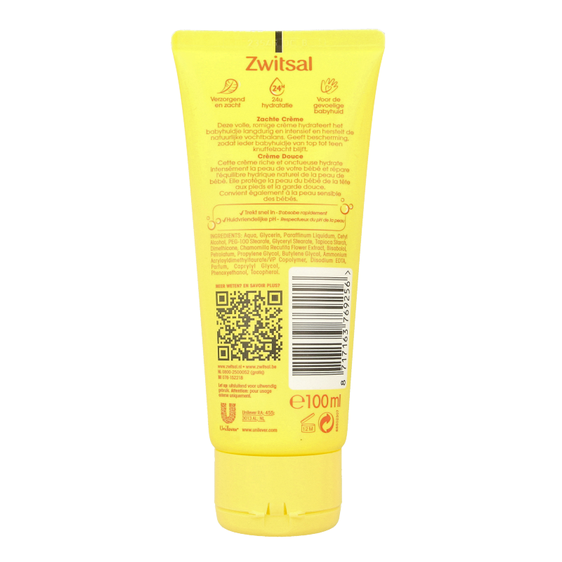Zwitsal Zachte creme 100 Milliliter