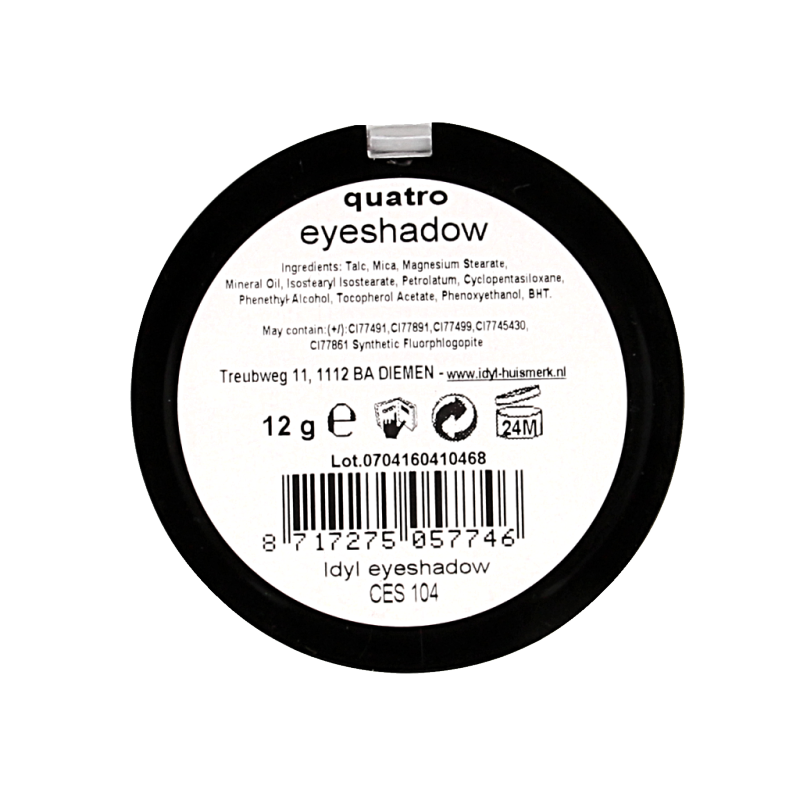 Idyl Eyeshadow quatro CES 104 grijs/bruin 1 Stuks