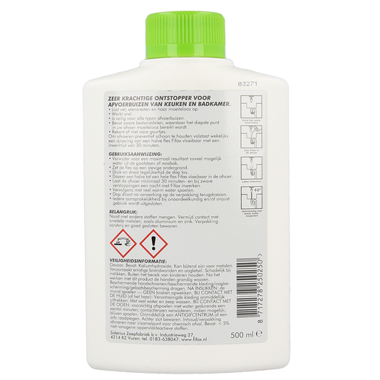 Fifax Keuken ontstopper groen 500.00 Milliliter