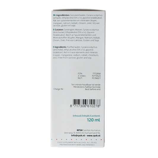 RPSH Oligo Cynara scolymus - Artisjok 120.00 Milliliter