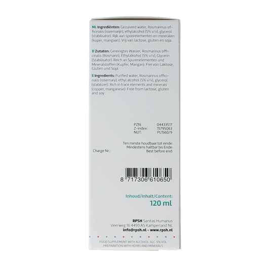 RPSH Oligo Rosmarinus officinalis - Rozemarijn 120.00 Milliliter