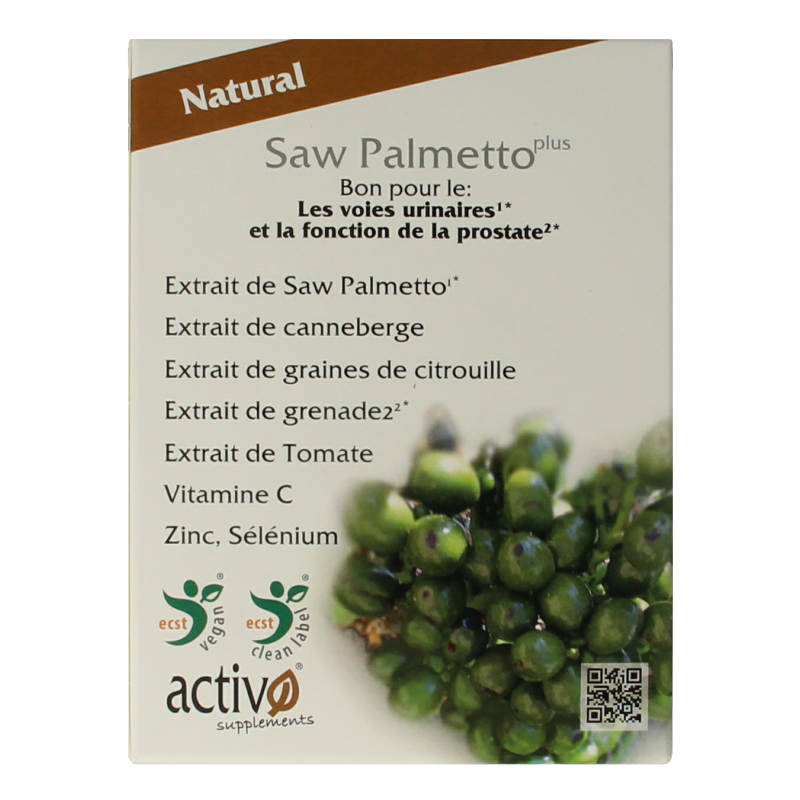 Activo Saw palmetto plus 60 Vegetarische capsules