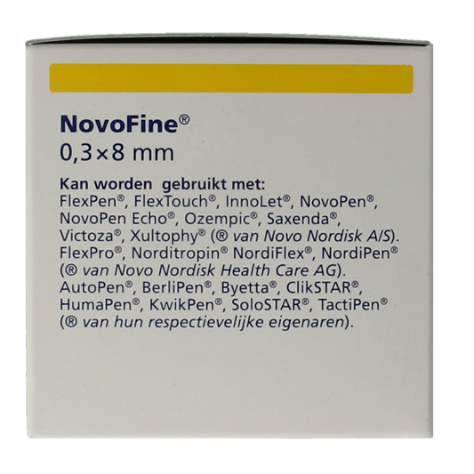 Novo Nordisk Novofine naalden 0.30 x 8 mm 30 gram 100 Stuks