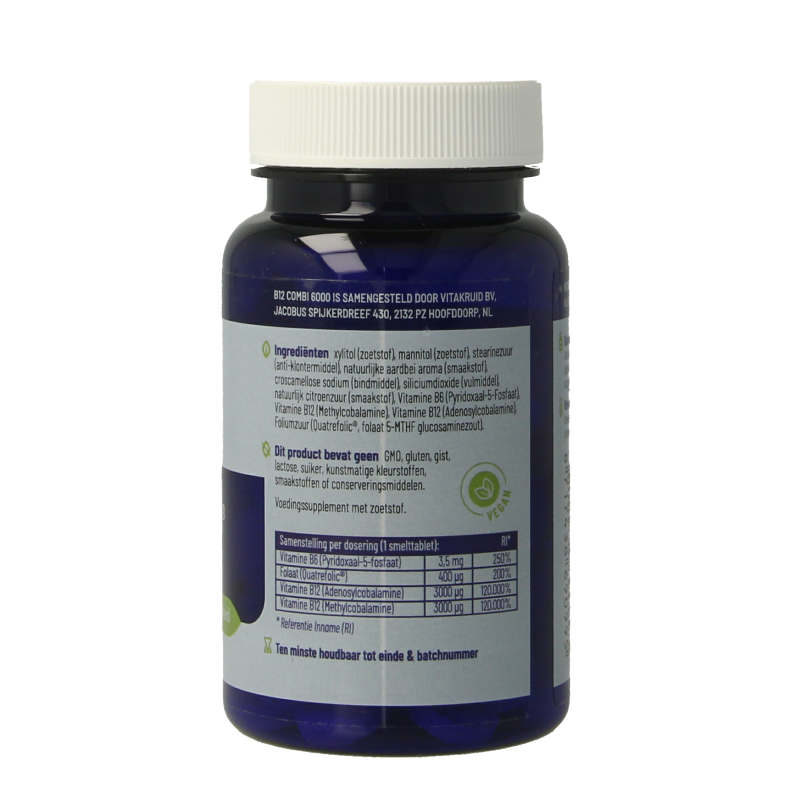 Vitakruid B12 Combi 6.000 met Actief Folaat 60 Smelttabletten
