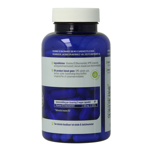 Vitakruid Vitamine B3 Niacinamide 500 mg Flush Free 90.00 Vegetarische capsules