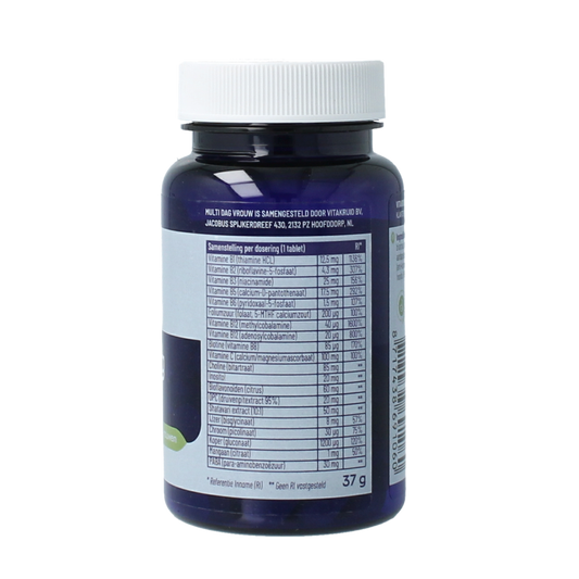 Vitakruid Multi Dag Vrouw 100% Vegan 30.00 Tabletten