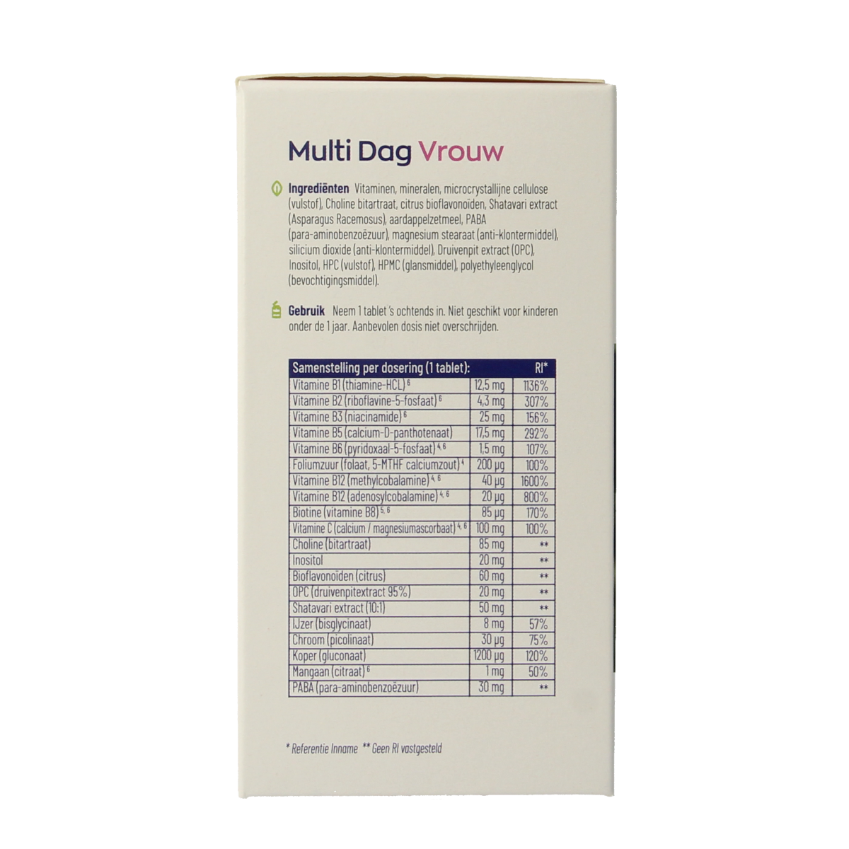 Vitakruid Multi Dag & Nacht Vrouw 100% Vegan 2 x 90 180.00 Tabletten