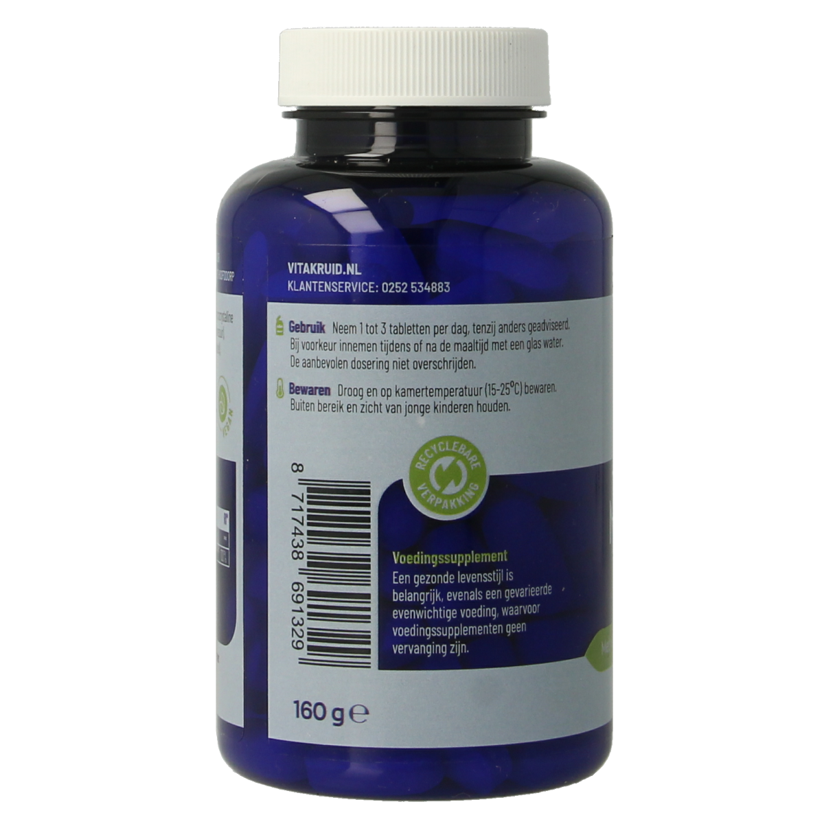 Vitakruid MSM 1000 mg > 99,9% zuiver + vitamine C 120.00 Tabletten