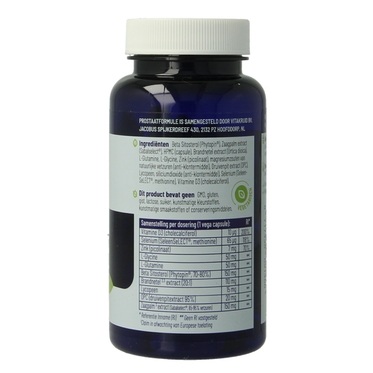 Vitakruid Prostaatformule oa Zaagpalm, Brandnetel & Zink 60.00 Vegetarische capsules