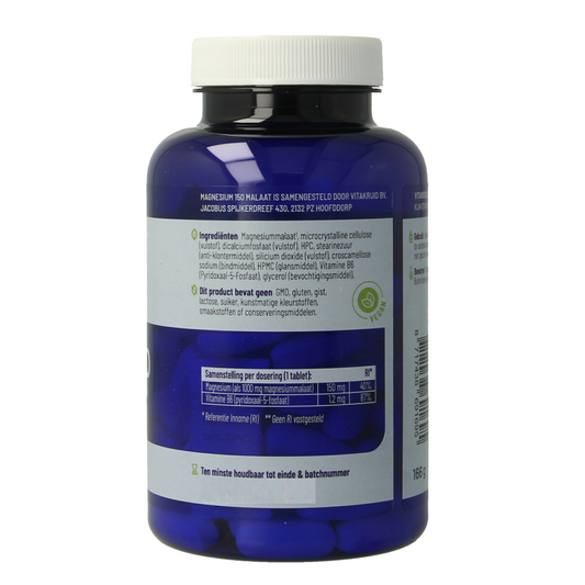 Vitakruid Magnesium 150 Malaat met Vitamine B6 (P-5-P) 90.00 Tabletten