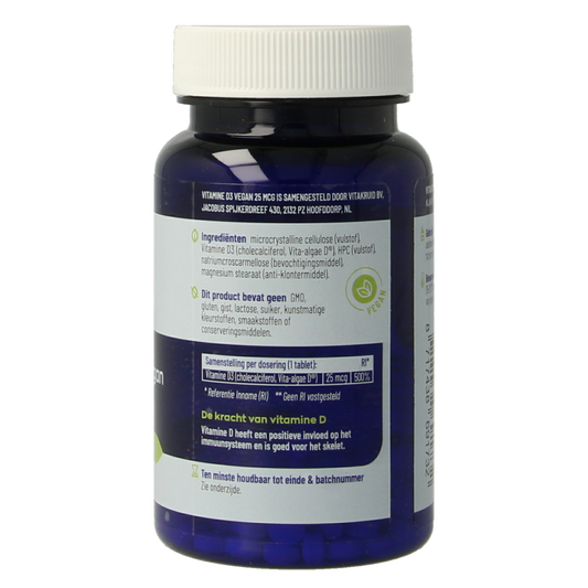 Vitakruid Vitamine D3 Vegan 25 mcg / 1000 IE 120.00 Tabletten