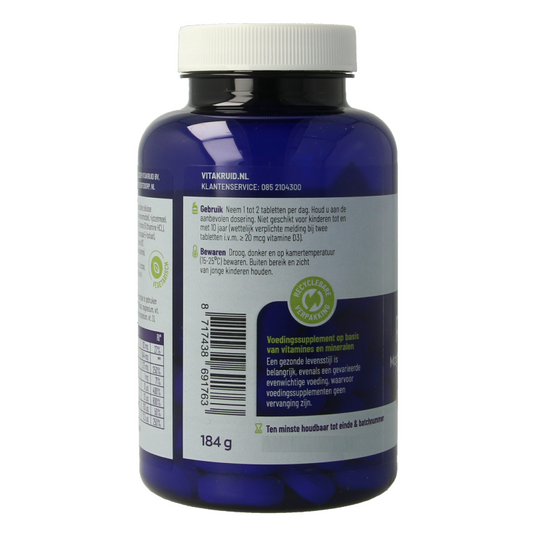 Vitakruid RelaxComplex oa Magnesium Tauraat & Vitamine D3 90 Tabletten