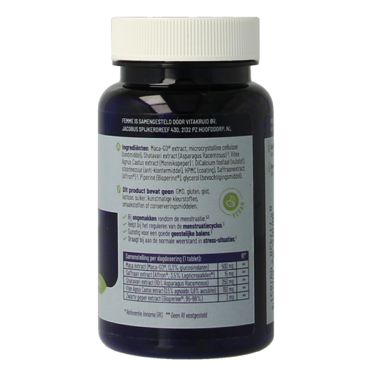 Vitakruid Femme Hormoonsupport oa Maca & Saffraan 60.00 Tabletten