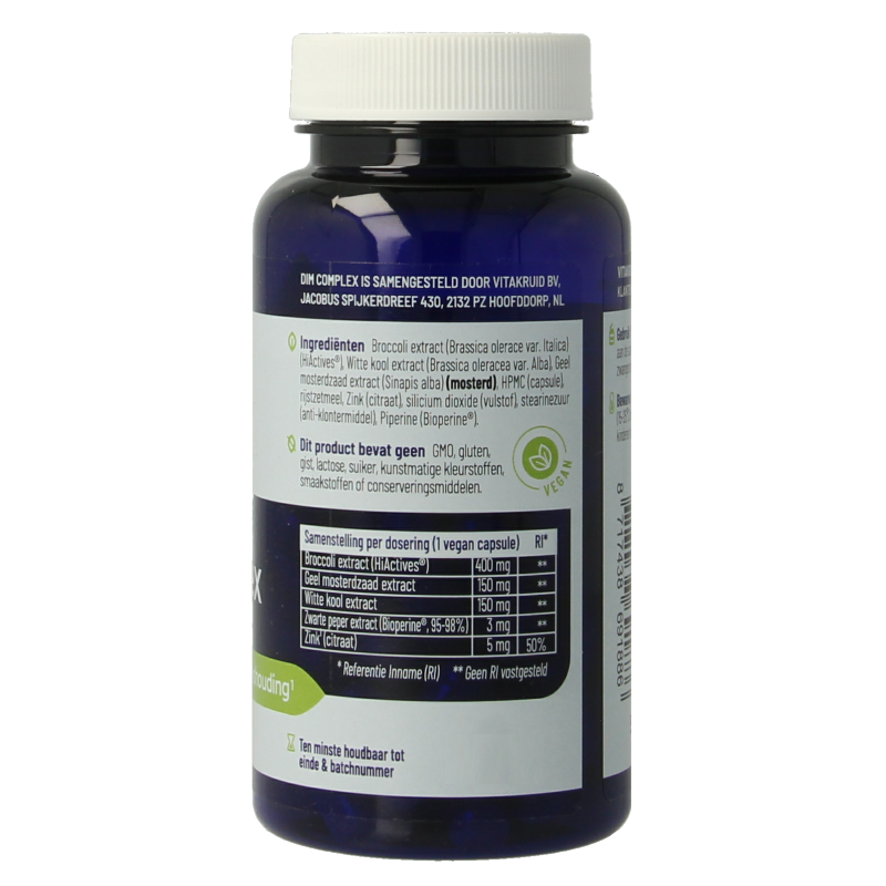 Vitakruid DIM Complex 400 mg broccolikiem extract HiActives 60 Vegetarische capsules
