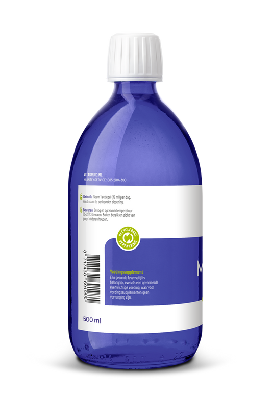 Vitakruid MCT Olie C8 100% zuivere & duurzame kokosolie 500 Milliliter