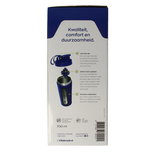 Vitakruid RVS Shakebeker 700ml 1.00 Stuks