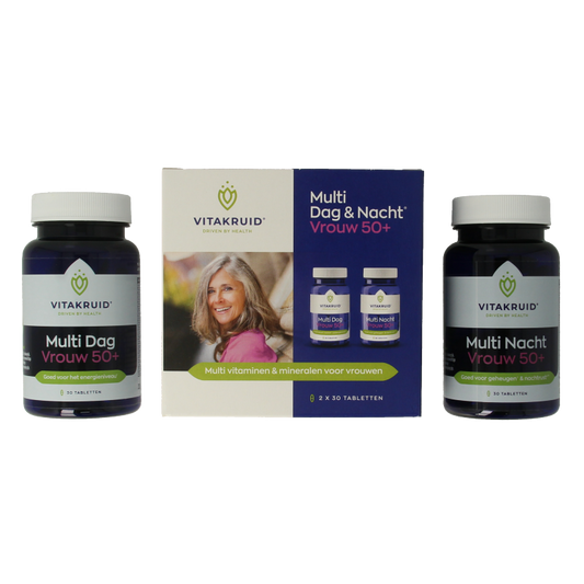 Vitakruid Multi dag & nacht vrouw 50+ 2 x 30 tabletten 60 Tabletten