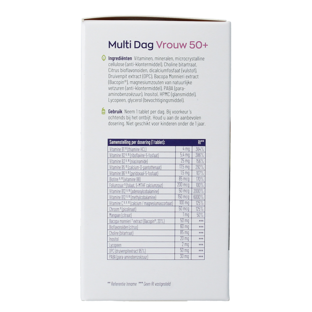 Vitakruid Multi Dag & Nacht Vrouw 50+ 2 x 90 180.00 Tabletten
