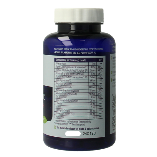 Vitakruid Multi Nacht Vrouw 50+ 100% Vegan 90.00 Tabletten