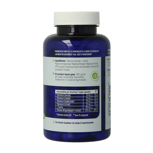Vitakruid Magnesium Complex Tauraat Malaat Bisglycinaat 90.00 Vegetarische capsules
