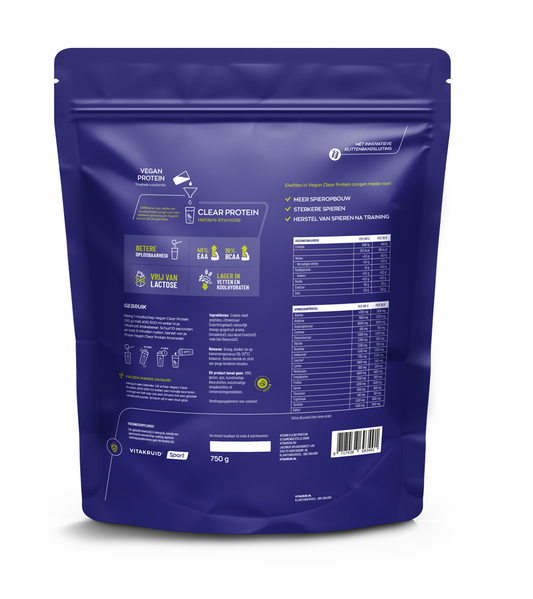 Vitakruid Vegan clear protein mango grapefruit 750 Gram